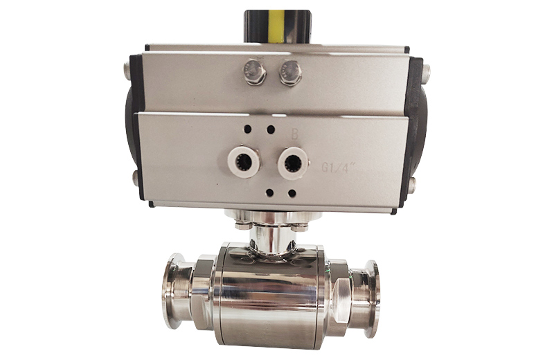 氣動直通球閥卡箍式